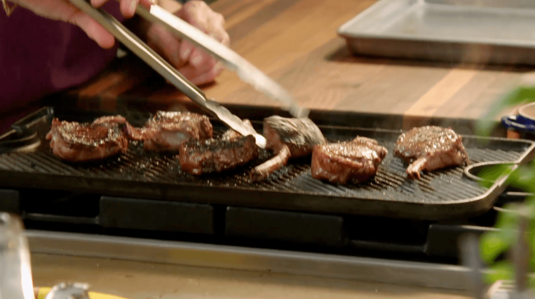 Wine, Balsamic and Rosemary Lamb Chop Lollipops