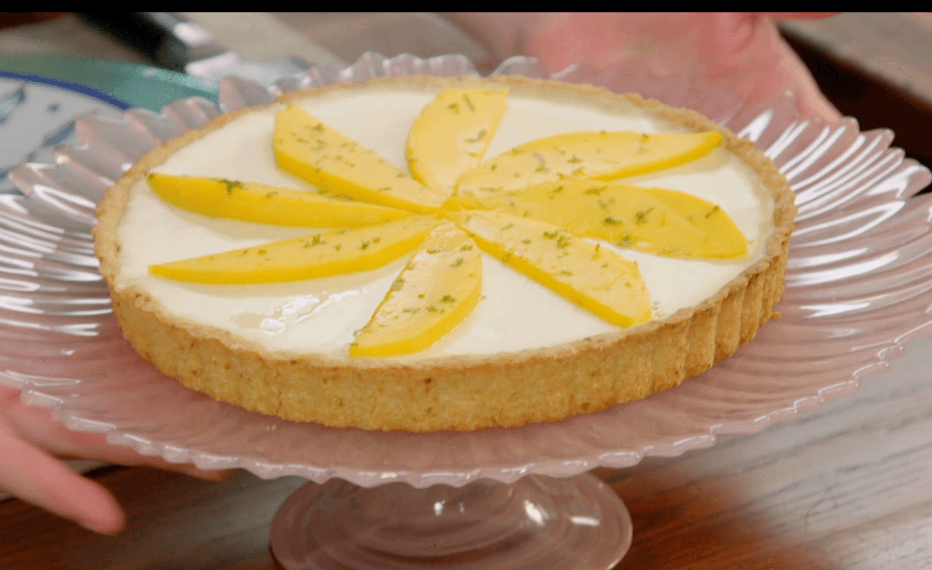 Mango Tart with Tequila-Lime Glaze