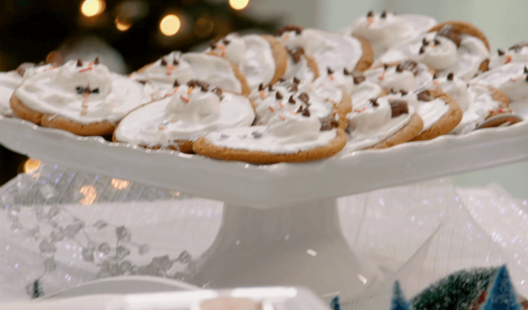 Melted Snowman Peanut Butter Cookies