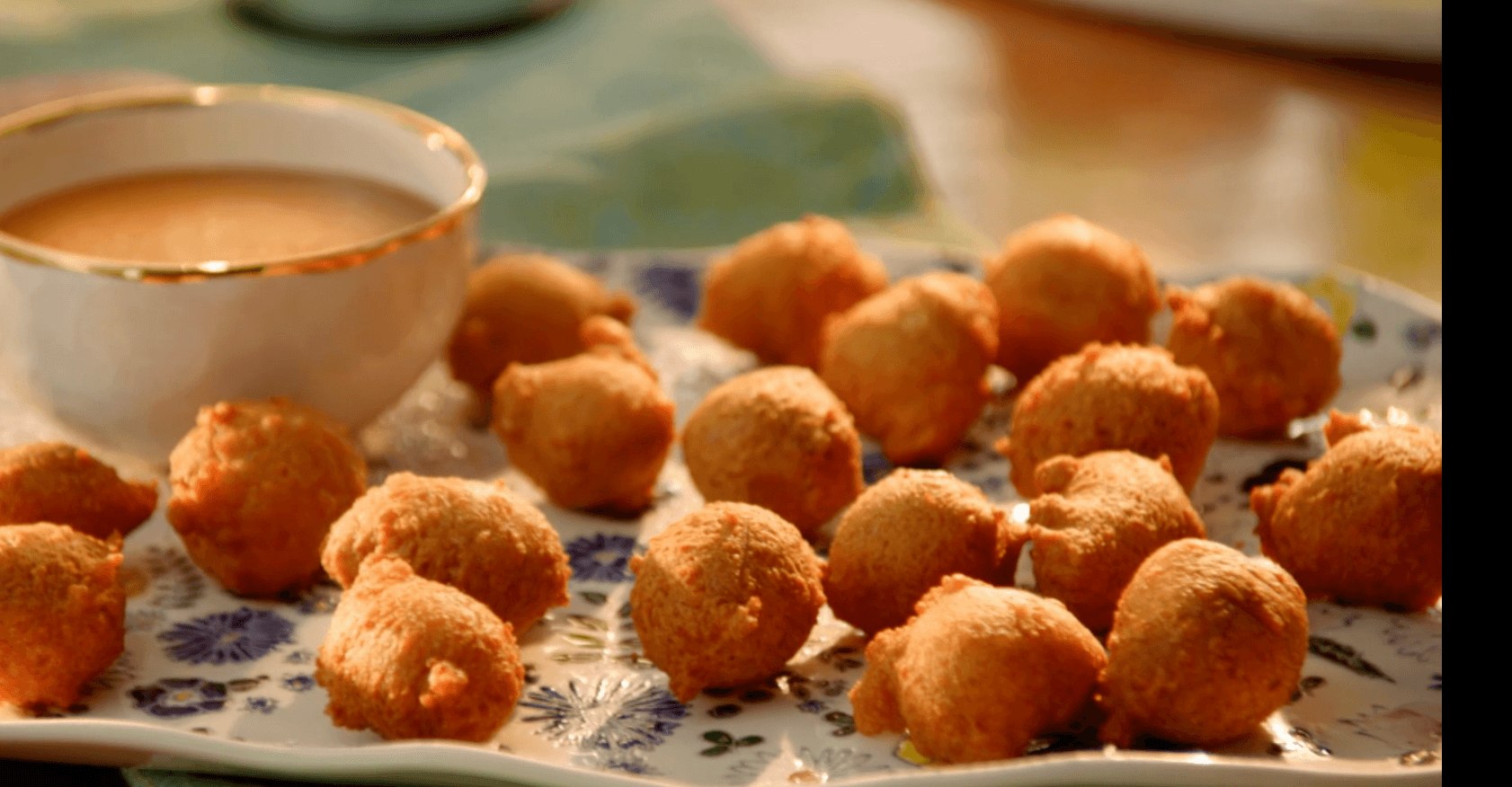 Mini Zeppole with Caramel Marsala Dipping Sauce